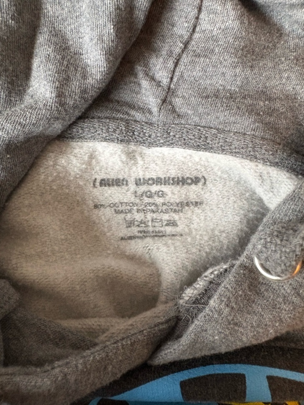 Alienware Gray Shirt Jacket with Blue and Yellow Workshop Logo - Picture 4 of 4